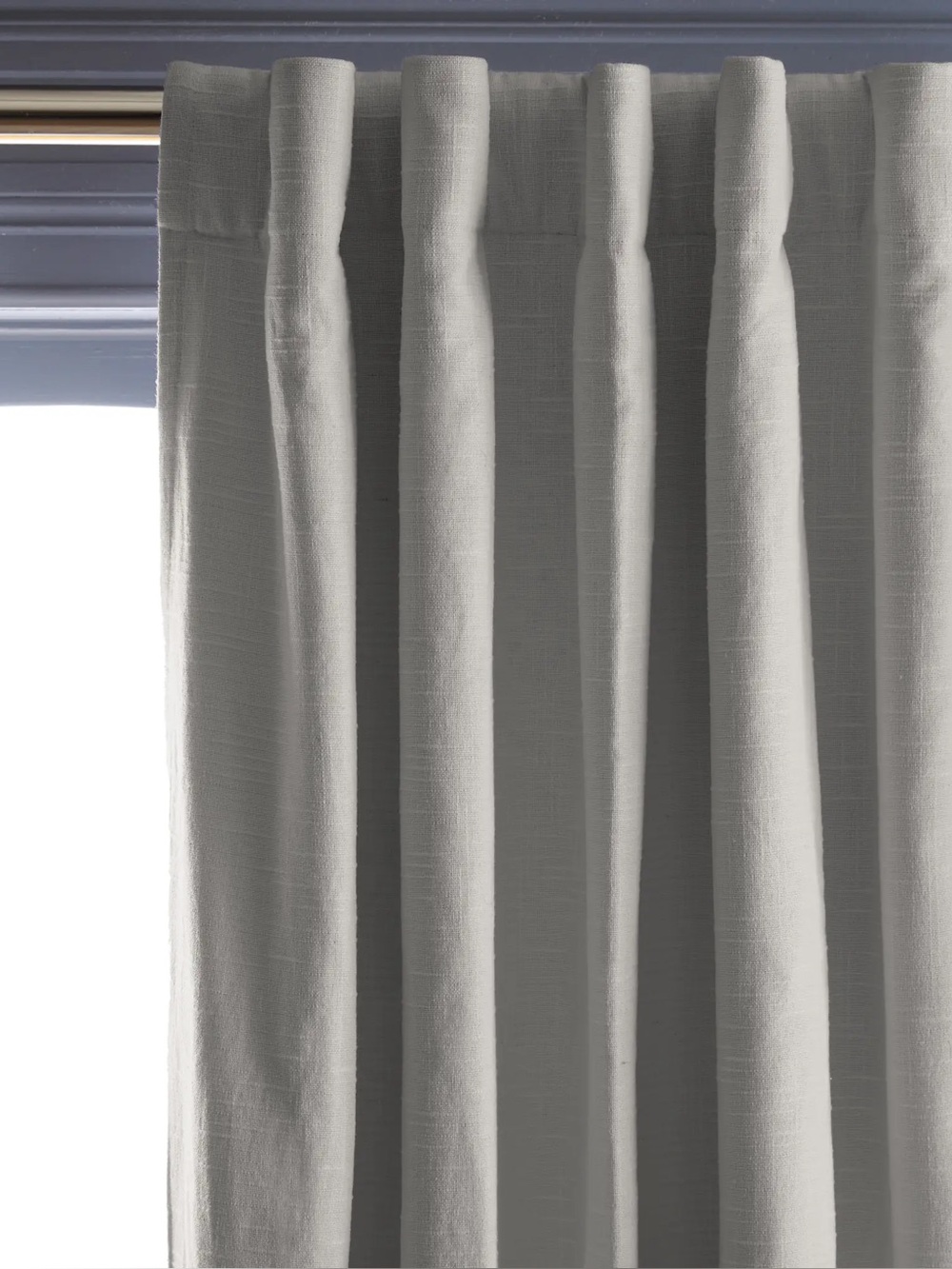 NWOT Quince Cotton Slub 48” X 96” Room Darkening Curtains Set 2 Cloud - Picture 2 of 8